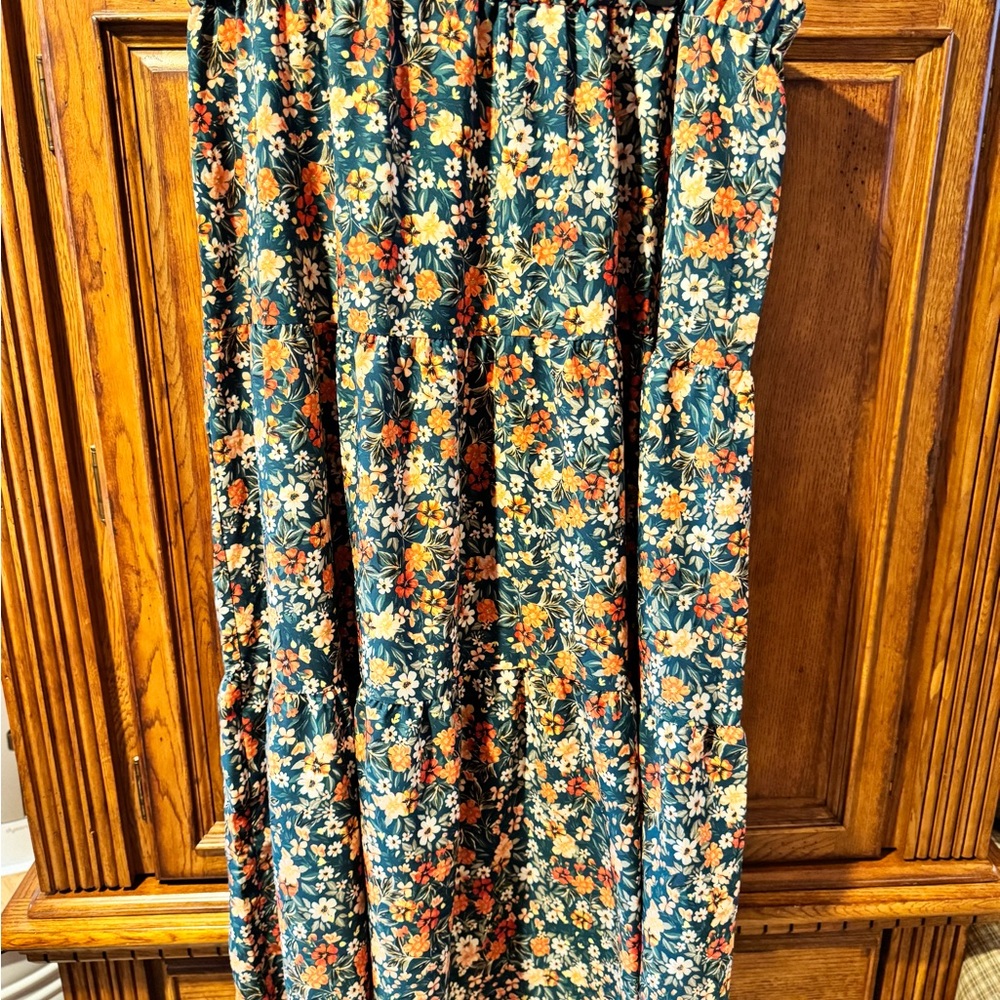 SHEIN Multicolor Floral Maxi Skirt